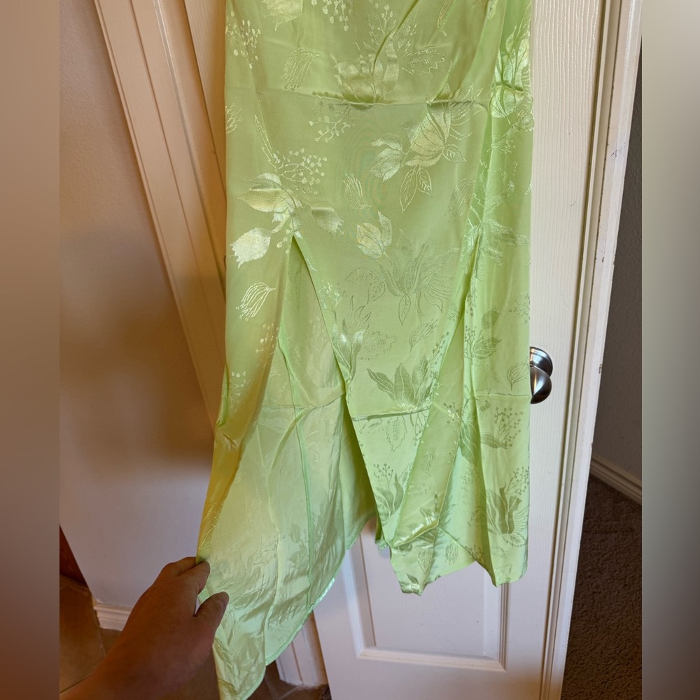 For Love And Lemons Lime Asymmetrical Dress - Picture 4 of 5